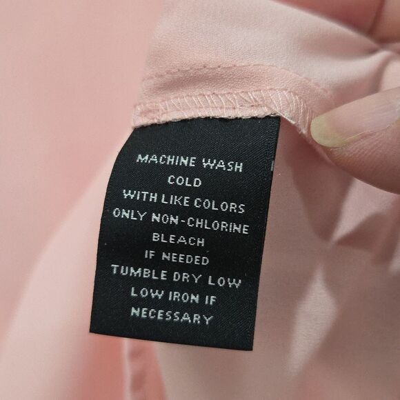 NWT Investments Petite Peach “Olivia” Blouse, Size SP - Picture 4 of 7